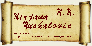 Mirjana Muskalović vizit kartica